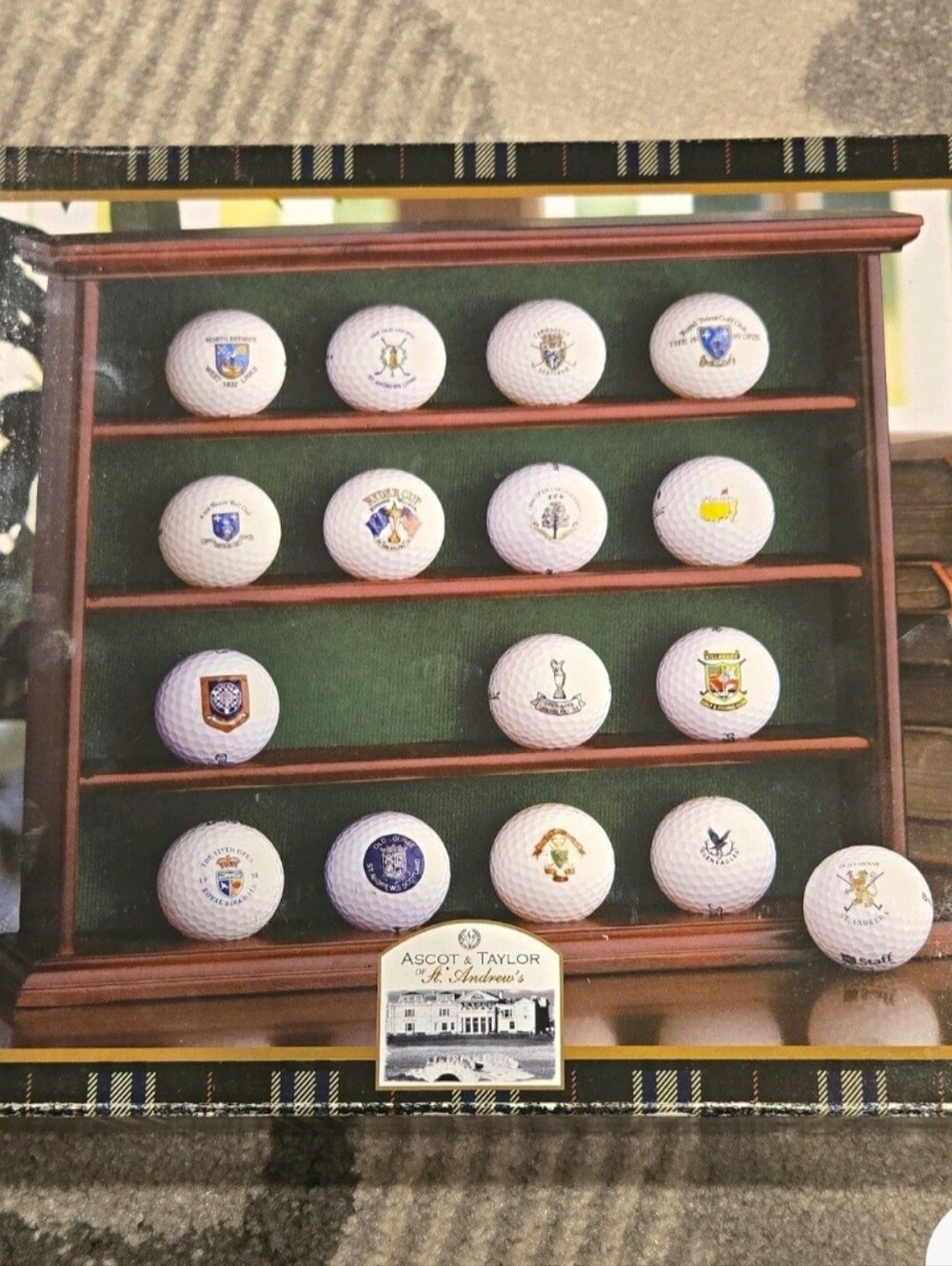 Ascot & Taylor Golf Ball Display Rack in Green and Brown